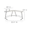 Flash Furniture 36.5 H, 71.5 W X Particleboard, Steel, White/Black NAN-CD-22181-WH-BK-GG - alternate 7